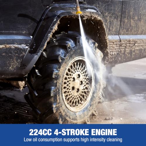 Image of BILTHARD 3500 PSI Gas Pressure Washer, 2.6 GPM Heavy Duty Power Washer with 212cc 4 Cycle Engine, Spray Gun and Wand, 5 Quick Connect Nozzle Tips, 30 Foot Hose