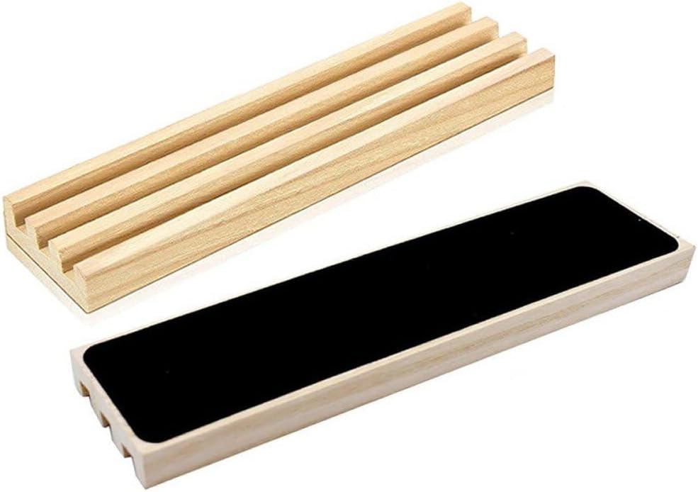 2pcs Wooden Domino Holder Domino Tray Storage Rack Anti-Slip Domino Base Bracket Decorative Trays for Domino Games
