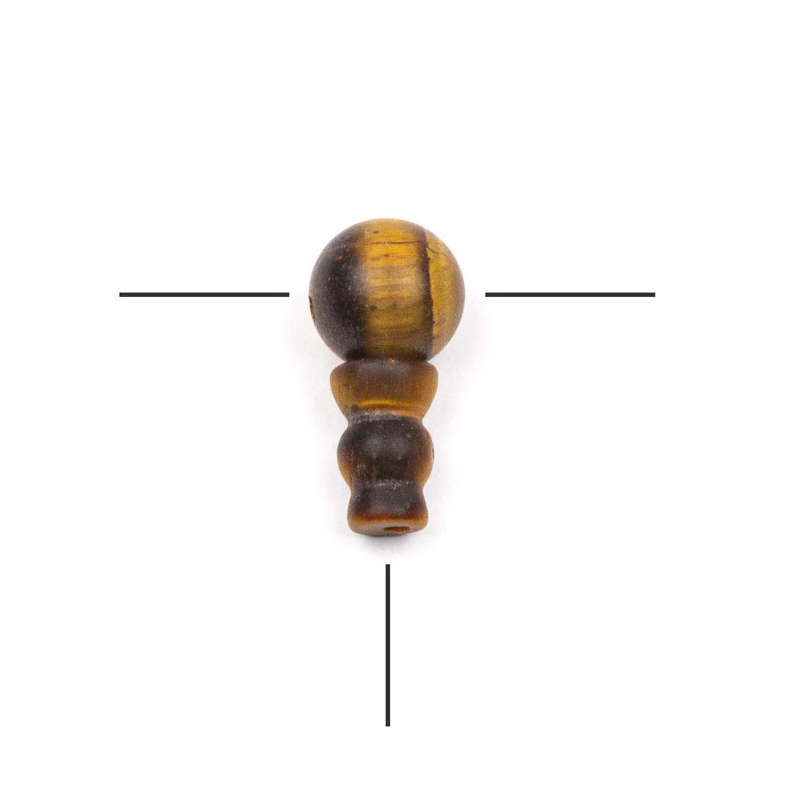 Cherry Blossom BeadsCherry Blossom Beads Matte Yellow Tigereye 10mm Guru Bead with 7x10mm Tower - 3 Sets per Bag