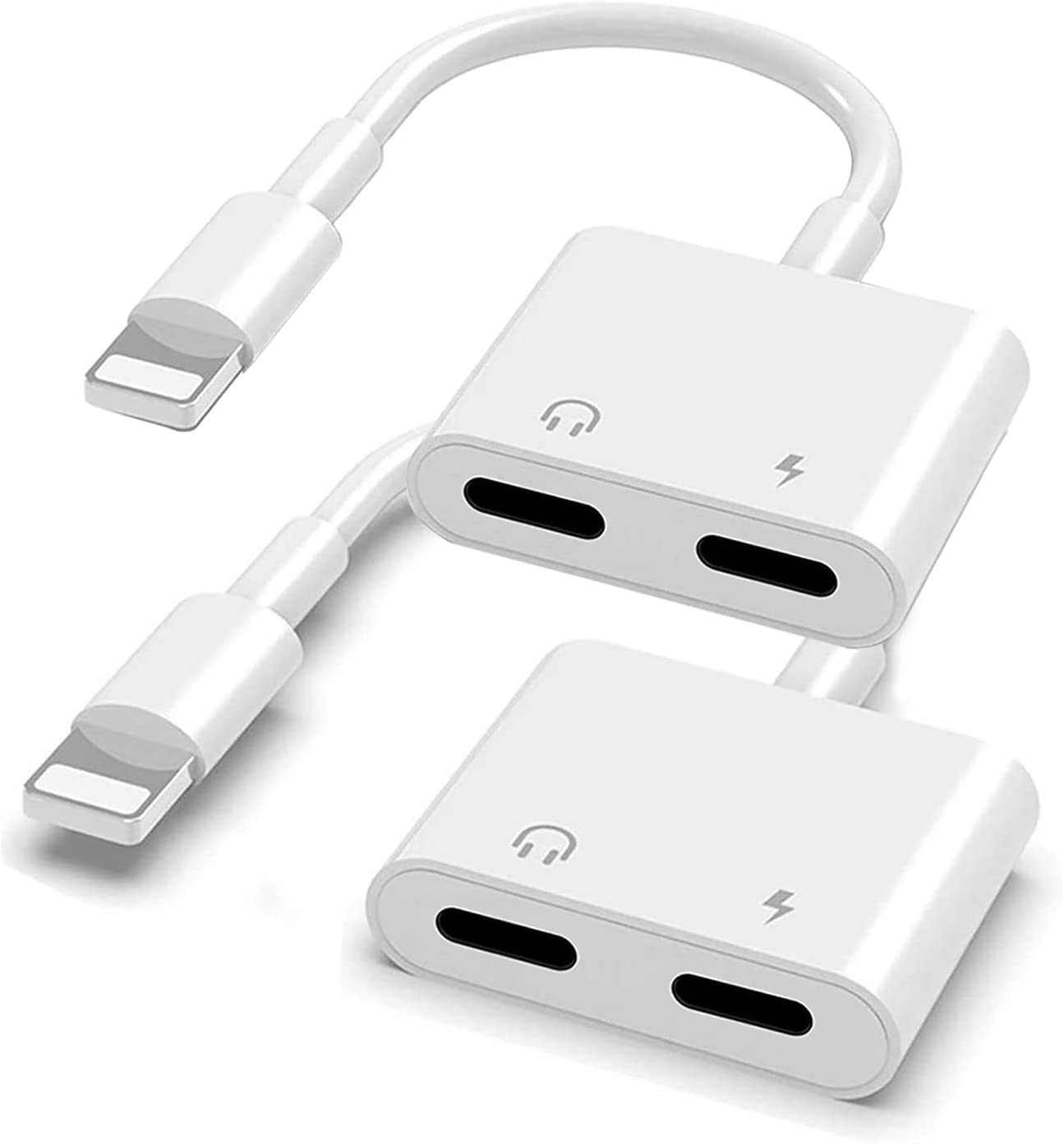 Buy [Apple MFi Certified] 2 Pack Dual Lightning iPhone Headphones