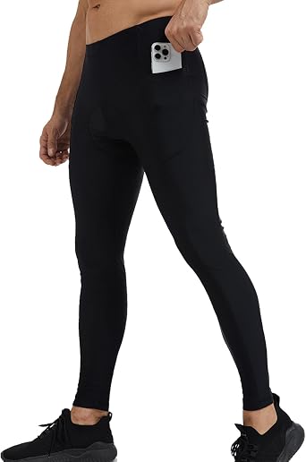 bpbtti Mens Bicycle Padded Cycling Bike Long Pant Biker Tights Biking Legging Riding Pants