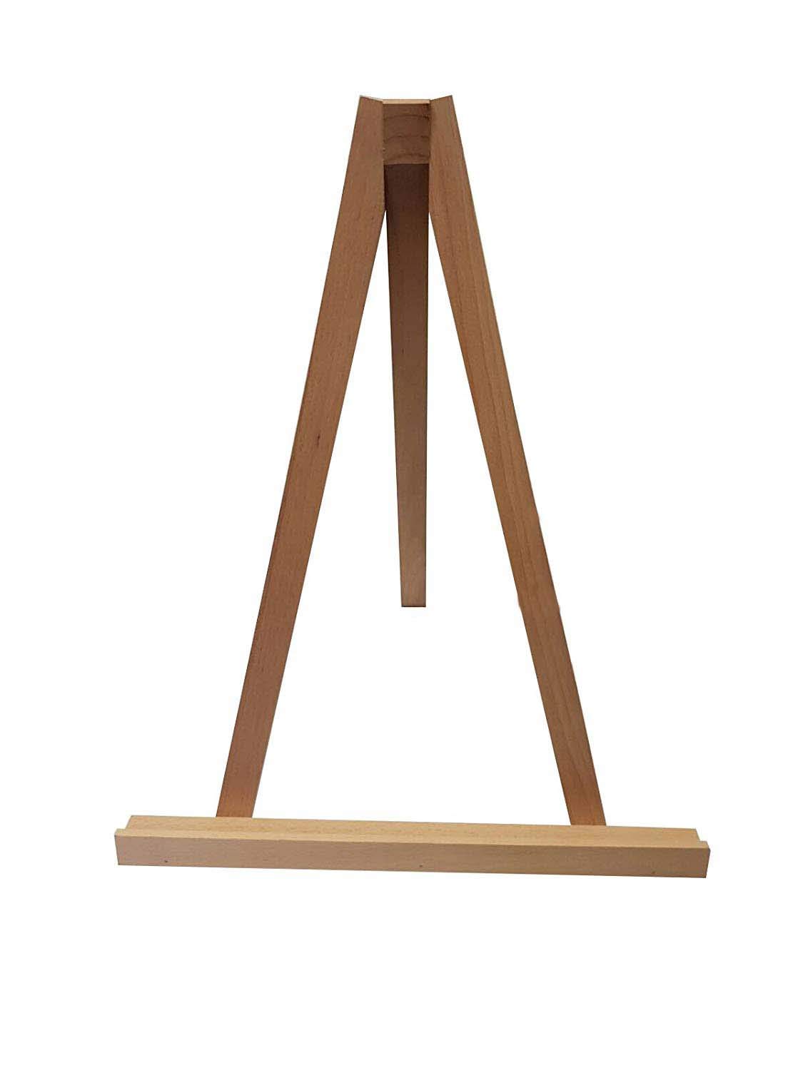 A0 A1 Heavy Duty Wood Table top Easel 50 CM Greco Tripod Black, White, Silver, Beech Display Stand Holder (Gold)