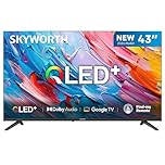 SKYWORTH Q5600H 43''-QLED+ Smart Google TV, FHD, HDR10 HLG, Find-My Remote,Dolby Audio, Screen Casting, Bezel Less Design, Voice Control