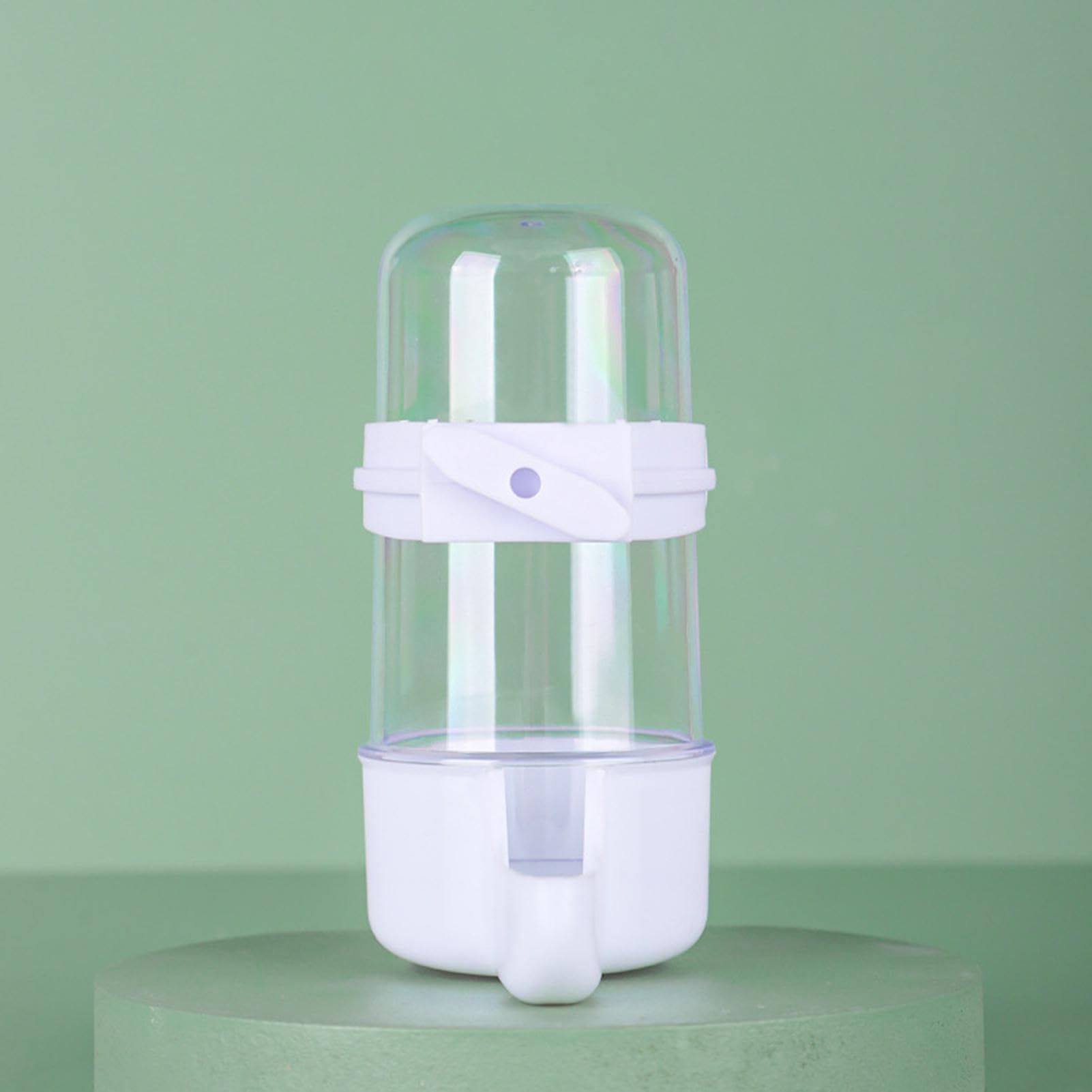 Distributore d'Acqua per Uccelli | 2 Pezzi Trasparenti Chiusura Scatto Automatico | Dispenser di Acqua per Volatili | Adatto a Piccoli Parrocchetti Calopsitte Inseparabili Conuri Pappagalli Canarini R