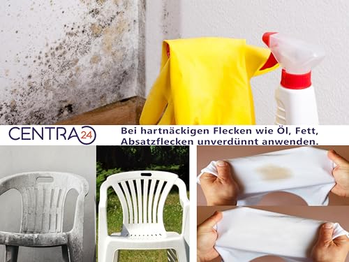 Centra24 Salmiakgeist 25% 1 Liter, Ammoniaklösung 25%, Reinigen, Bleichen, Labor, Fleckenentferner für Öl und Fett