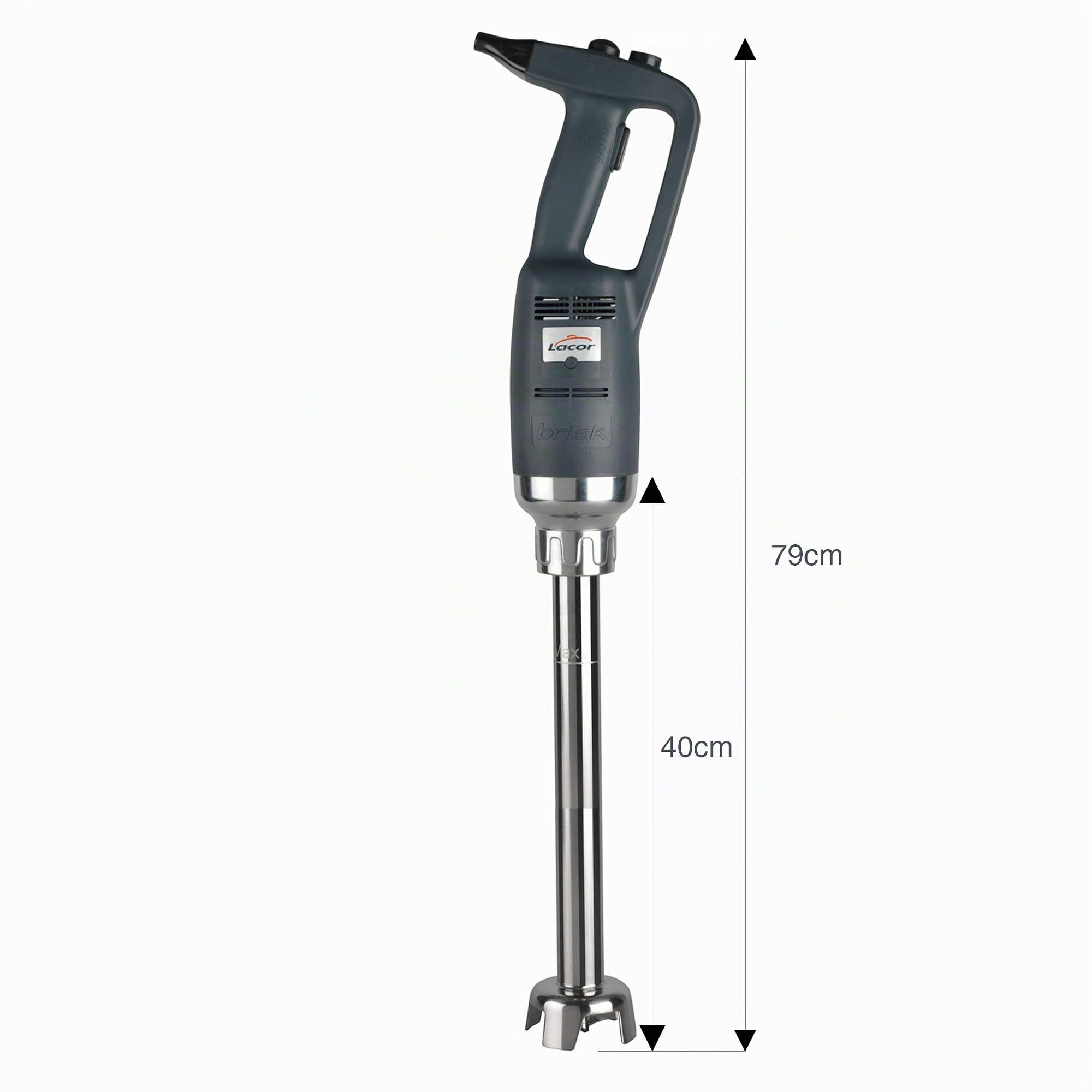 Lacor 69794 - Quick hand blender, professional shredder, arm | Durable professional utensil; designed for optimum performance and quick and easy cleaning in the dishwasher