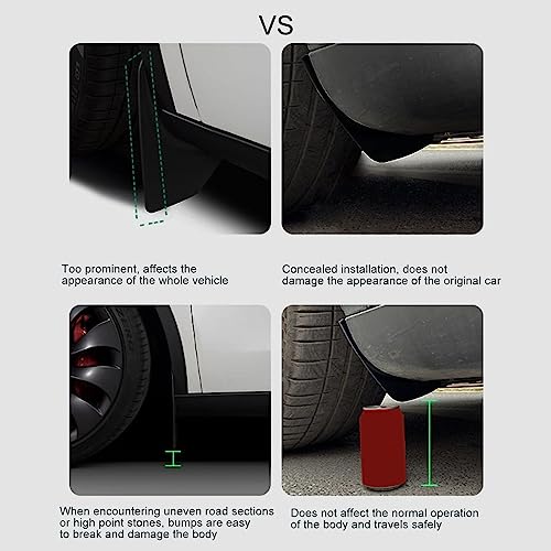Image of Diydeg 6PCS Mud Flaps for 2018 to 2023, No Drilling Required Splash Guards, Front and Rear Mudguard, Exterior Accessories for 2018 to 2023