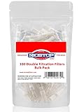 NICSTOP Duo Double Filtration Cigarette Filters - Bulk | Advanced Filtration, Next-Generation Filtration, Remove Tar and Chemical, XL Cigarette Filter Tips, Disposable Cigarette Filters (100 Filters)