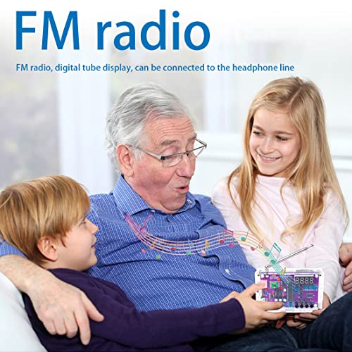 Image of Gikfun FM Radio Kit Soldering Practice Kit DIY School Project FM 87-108MHz with 2 Power Supply Modes, Soldering Learning and Teaching for Beginners, Adults EK1989