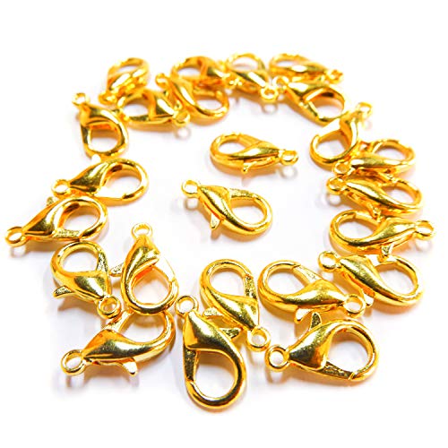 【BEAUTY PLAYER】カニカン ゴールド 80個セット 16mm メガネチェーン マスクチェーン グラスチェーン ネックレス ブレスレット アンクレット 金具 留め具 アクセサリー ストラップ パーツ ハンドメイド DIY材料 (16mm ゴールド)
