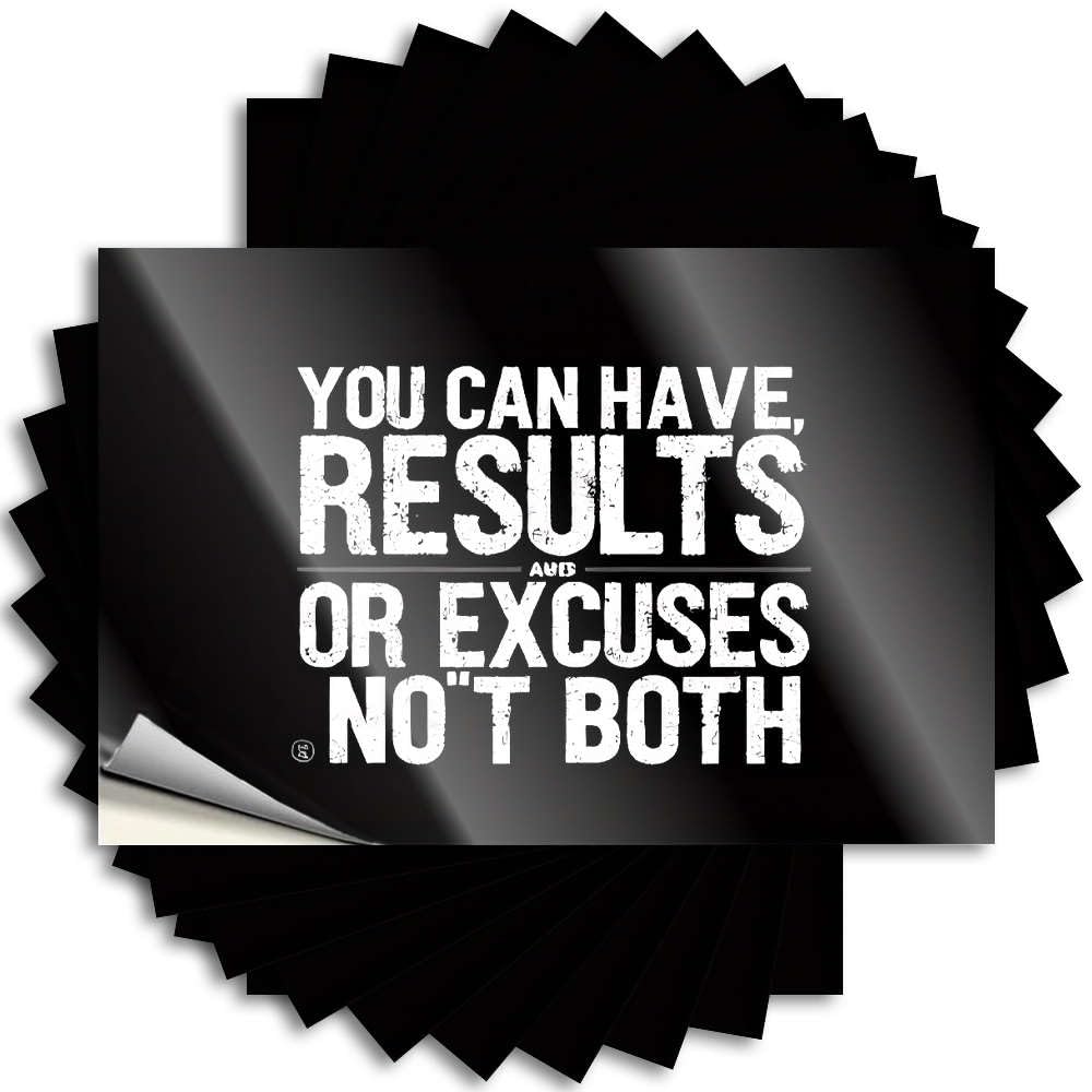 Sticker - Fire Laptop Results Or Excuses, Not Both. for Girls Spring Porch Decor(6X9CM)