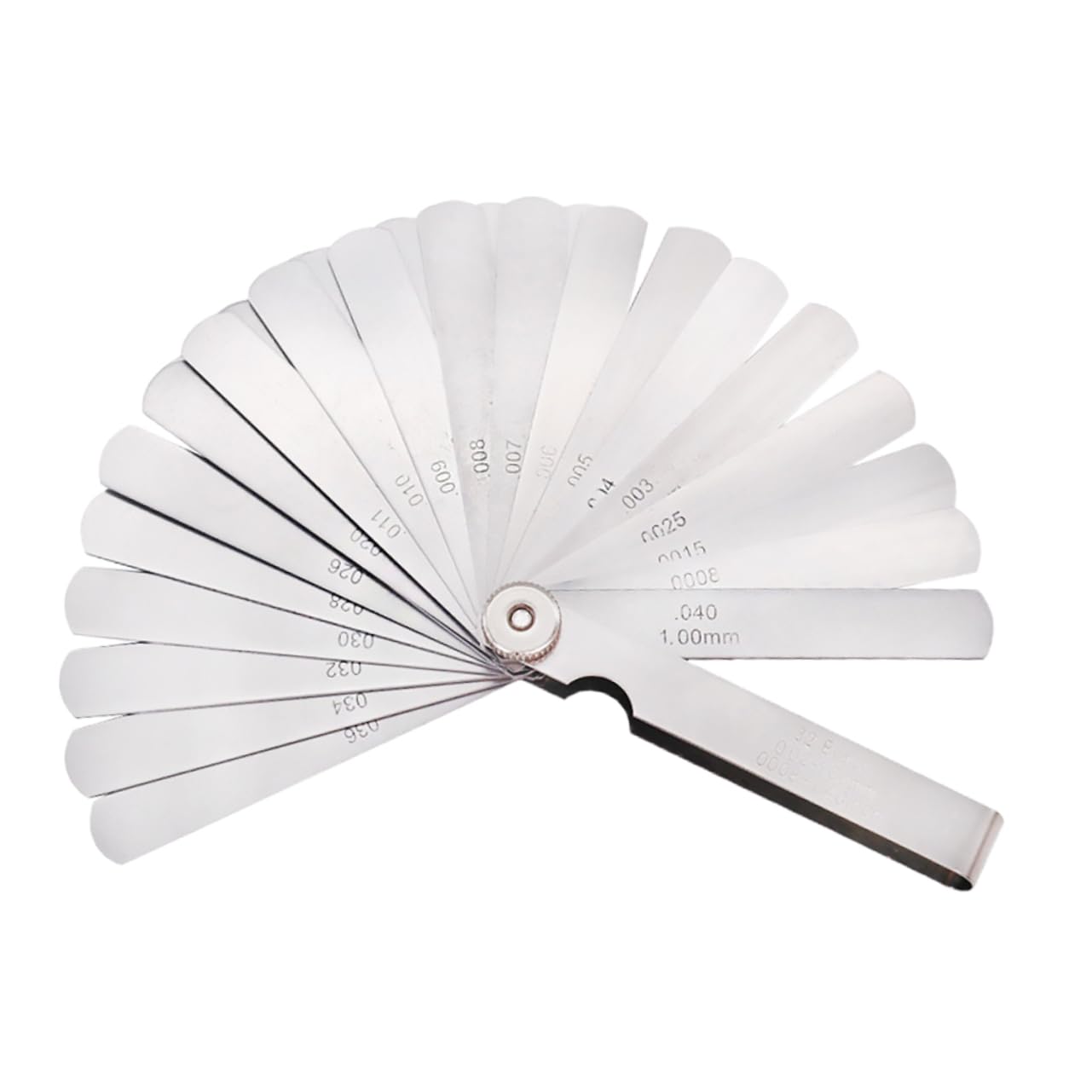 KICHOUSE 32-Piece Gauge Dual-Sided Marked High Precision Stainless Steel Feeler Gauge Set