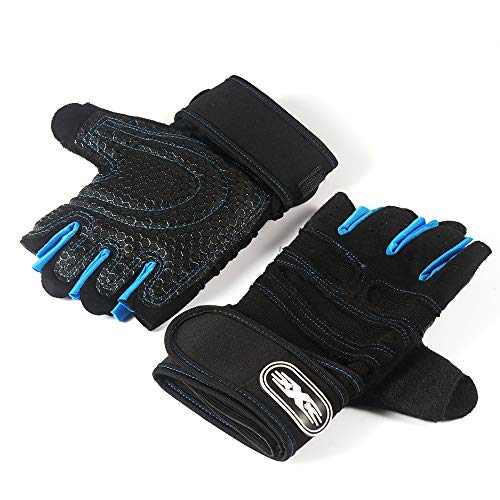 Guanti Power Lifting Mezze Dita – Palestra, Unisex, Polsino Regolabile Per Allenamento