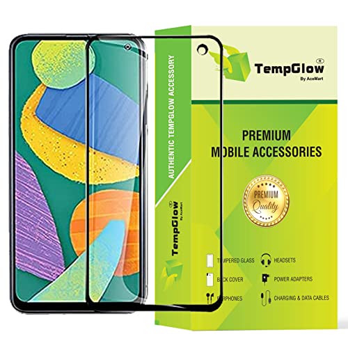Image of Screen Protector for Samsung Galaxy F52 5G (Black) Tempered Glass Edge-to-Edge 6D Screen Guard With Installation Kit