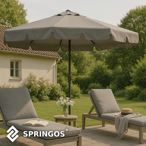 Parasol de jardin rectangulaire orientable et robuste signé Springos