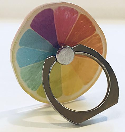Taoloop Rainbow Colorful Grapefruit Shape Smart Phone Ring 360 Degree Rotate Freely Ring/Kickstand/Safe & Secure Grip for iPhone 6s, 6, 7, 7 Plus, 8, 8 Plus, X, Samsung Galaxy S6, S7, S8, S9, iPad