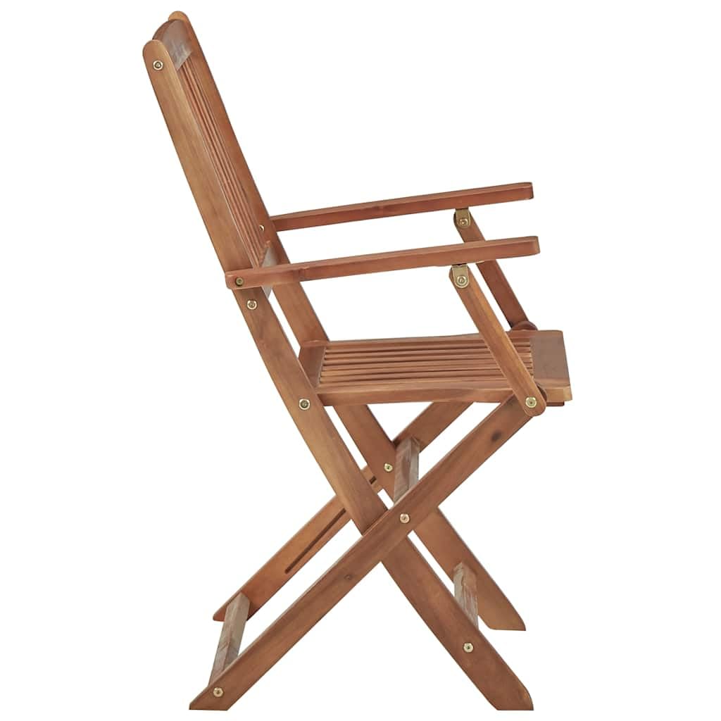 vidaXL 4X Madera Maciza de Acacia Sillas de Jardín Plegables Sillón Exterior Balcón Terraza Patio Asiento Butaca Muebles Mobiliario