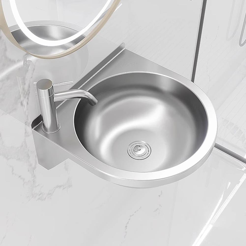 Lavabo de cocina de acero inoxidable moderno para espacios pequeños