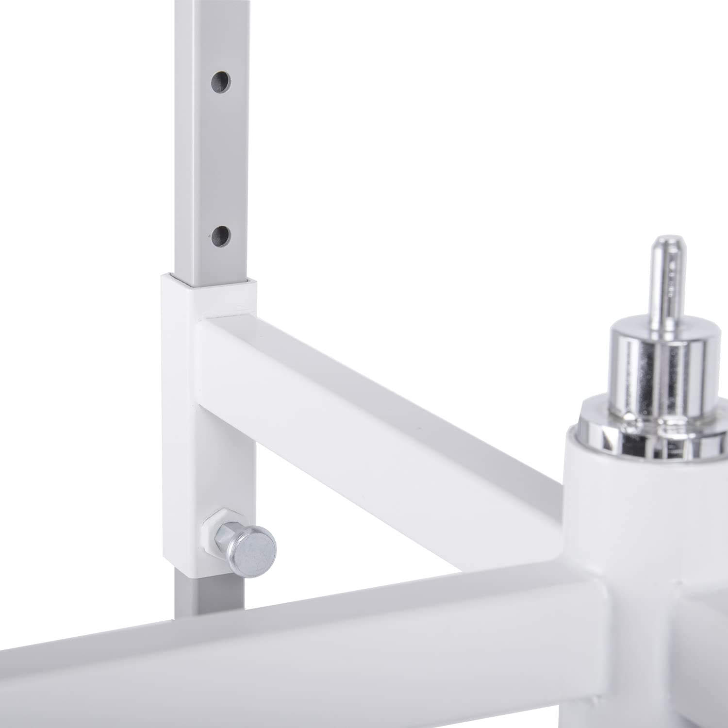 goodsforbusiness GmbH Kreuzständer Kleiderständer mit 4 geraden Armen | 4-Arm-Ständer rollbar höhenverstellbar 118-228cm, B54cm Textilständer Rollständer Konfektionsständer Garderobe Stufenarmständer