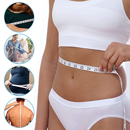 12 Pack Soft Retractable Measuring Tape Double-Scale 60-Inch/150Cm For Body Measuring 12 Metric Tape Measure Sewing Craft Cloth Tape Measure Tailor Cloth Knitting Home Craft Measurements- 12 Colors #TOP4