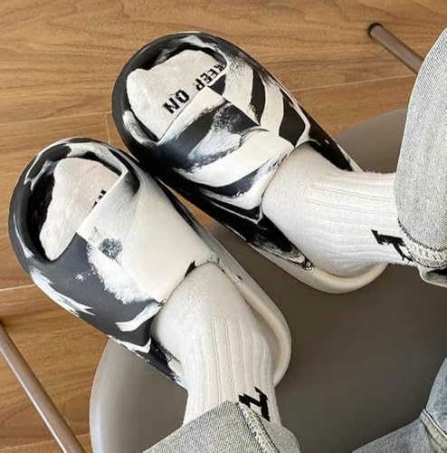 Soft Slippers for Women Men Trendy Splatter Pattern Shower Sandals Platform Indoor Outdoor Slippers Open Toe House Shoes2