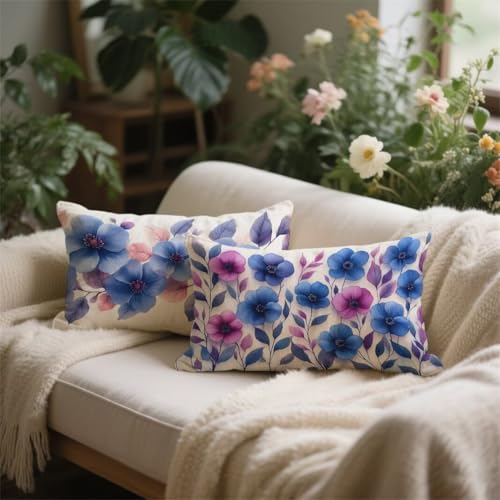 Coussin de jardin violet 30x60 cm imperméable et déperlant - 4