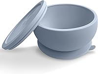 Vista 7 de Octopod - Cuenco de silicona con tapa para bebé, cuencos para niños pequeños y bebés, recipientes de comida para bebés, cuencos a prueba de derrames