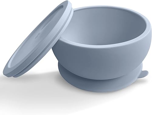 Miniatura 7 de Octopod - Cuenco de silicona con tapa para bebé, cuencos para niños pequeños y bebés, recipientes de comida para bebés, cuencos a prueba de derrames