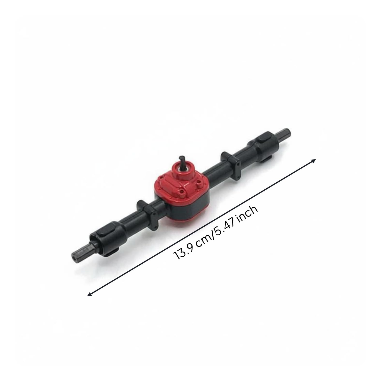 Fahrzeugachse Vorderachse Hinterachse Achsgetriebe Metall Achse für RC Auto 1 12 Robuste Stahlzahnräder für Sanfte Kraftübertragung Und Stabilen Lauf, Schwarz, Rot, Hinterachse