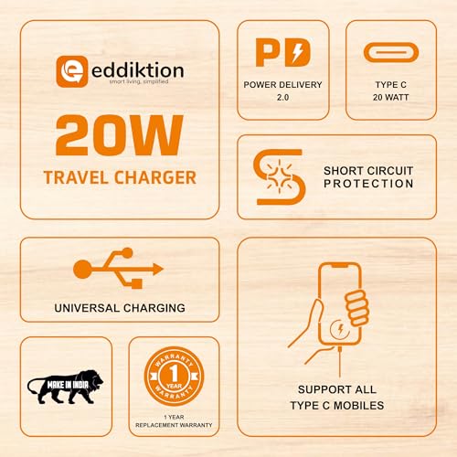 Image of Original iPhone Charger 20W PD Type C I BIS Certified Safe Charging | Type C to C Cable | for iPhone 17 /17 Air /17 Pro /17 Pro Max,16 /16 Plus /Pro /Pro Max,15 /14 /13 /12 /11 | PD 3.0 Fast Charging Adaptor