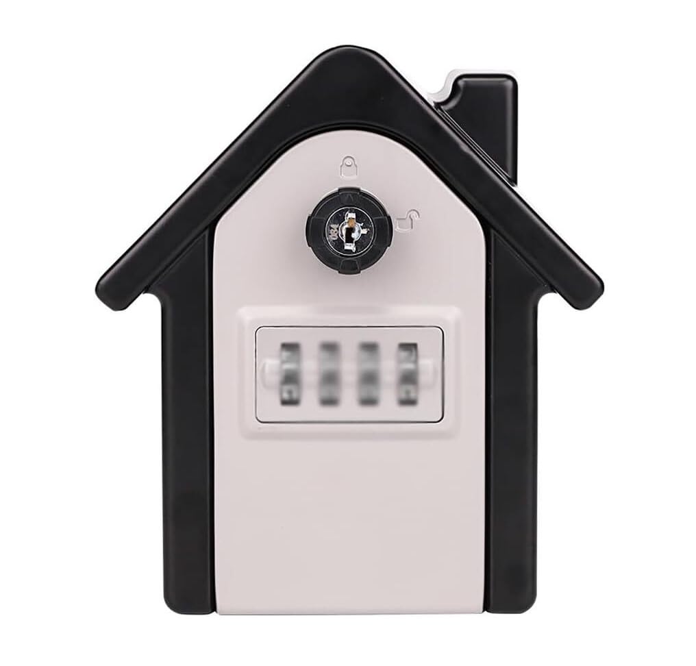 With 4 Digit Combination Strong Lock,Best Outdoor Weatherproof Safe Key Box(Grijs)
