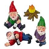 Perfektes Geschenk: Ungiftig und wasserdicht für den Miniatur-Garten im Freien. Ein Miniatur-Gnomen-Set sieht auch auf Ihrem Bücherregal und als Sammlerstück oder als wunderbares Geschenk (eine Gartenstatue) so cool aus.