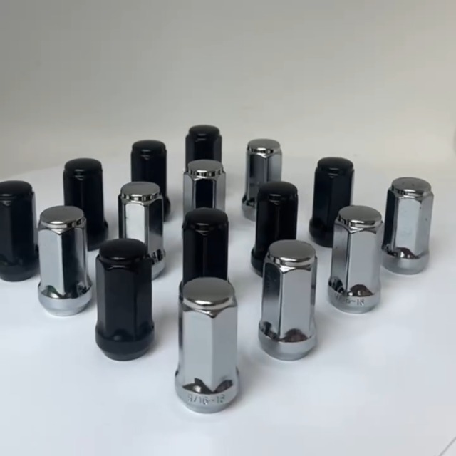 Image of 20PC 1.77 inch 9 /16-18 Bulge Acorn Wheel Lug Nuts Replacement for Dodge Ram Durango Dakota, 19mm 3 /4 inch Hex, Chrome