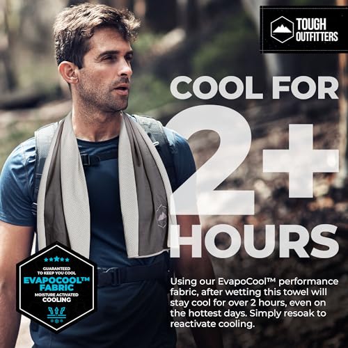 Tough Outdoors Cooling Towels for Neck Face - Neck Cooling Towel for Hot Weather Yoga Sports Golf Sweat - Instant Cold Towel - Image 3