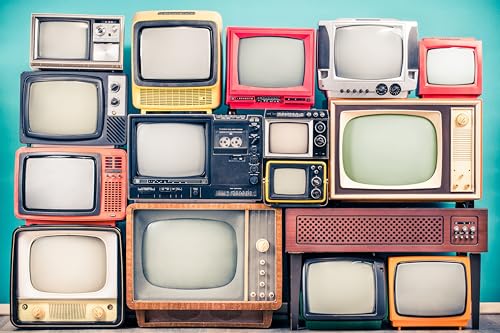 Fondo Retro TV de 7x5 pies con soporte de televisión miniatura 5