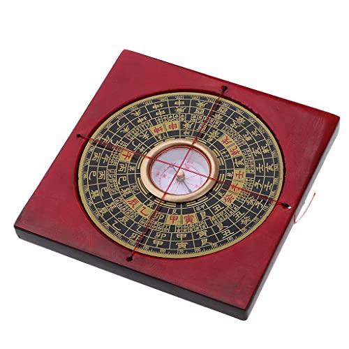 Brújula Feng Shui Luo Pan China Antigua 8x8cm miniatura 2
