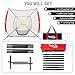 YeahChi 7×7FT Baseball net, Pitching net with Strike Zone Target, Baseball&Softball Practice net with Sturdy Bow Frame and Stable Base,Portable Practice net for All Ages and All Skilled Levels