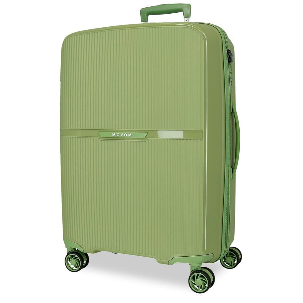 Movom Noon Duża walizka Zielony 51x76x33 cm Twardy 4,58 kg Polipropylen TSA 4,58 kg 109LExtensible, Zielony, Talla única, Duża walizka