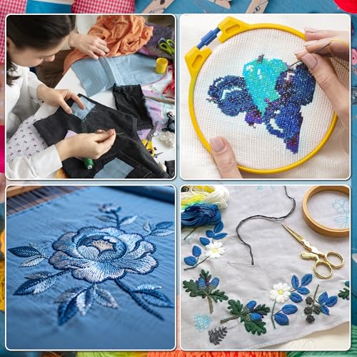 Kit de Hilos Sashiko 46 Piezas Azul miniatura 7