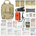 RHINO RESCUE IFAK Trauma Kit with C-A-T Tourniquet, Tactical First Aid Kit Molle Pouch for Military, Combat, Car, Camping, Hiking, Travel (Camo)