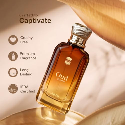 Image of Ajmal | Oud Nirvana | Unisex Eau De Parfum | Premium Perfume | Scent Spray | Long Lasting Perfume for Men & Women | Woody Oud, Smoky & Amber | Gift for Men & Women (50 ML)