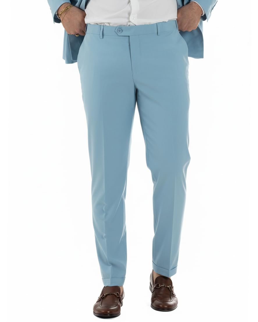 Abito Uomo Monopetto Vestito Completo Giacca Pantaloni Elegante Vari Colori