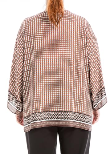 Max Studio womens Plus Size Casual Long Sleeve Poly Crepe Printed Everyday Kimono4