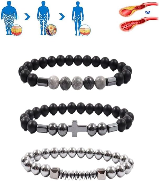 Histone Germanium Lymphatic Detox Bracelet For Women, Natural Stone Beads Layered Lymphatic Drainage Health Energy Healing Bracelets Adjustable Crown Beaded Gift Jewelry