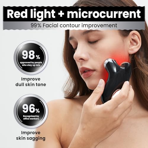 Hunvva HUNVVA-BLACK Microcurrent Facial Device,Latest Red Light Technology,Enhances The Ability To Lift The Face And Tighten The Skin,Facial Wrinkle Equipment,Smart Photon Micro-Current Device,Model:Ep-300. thumb #1