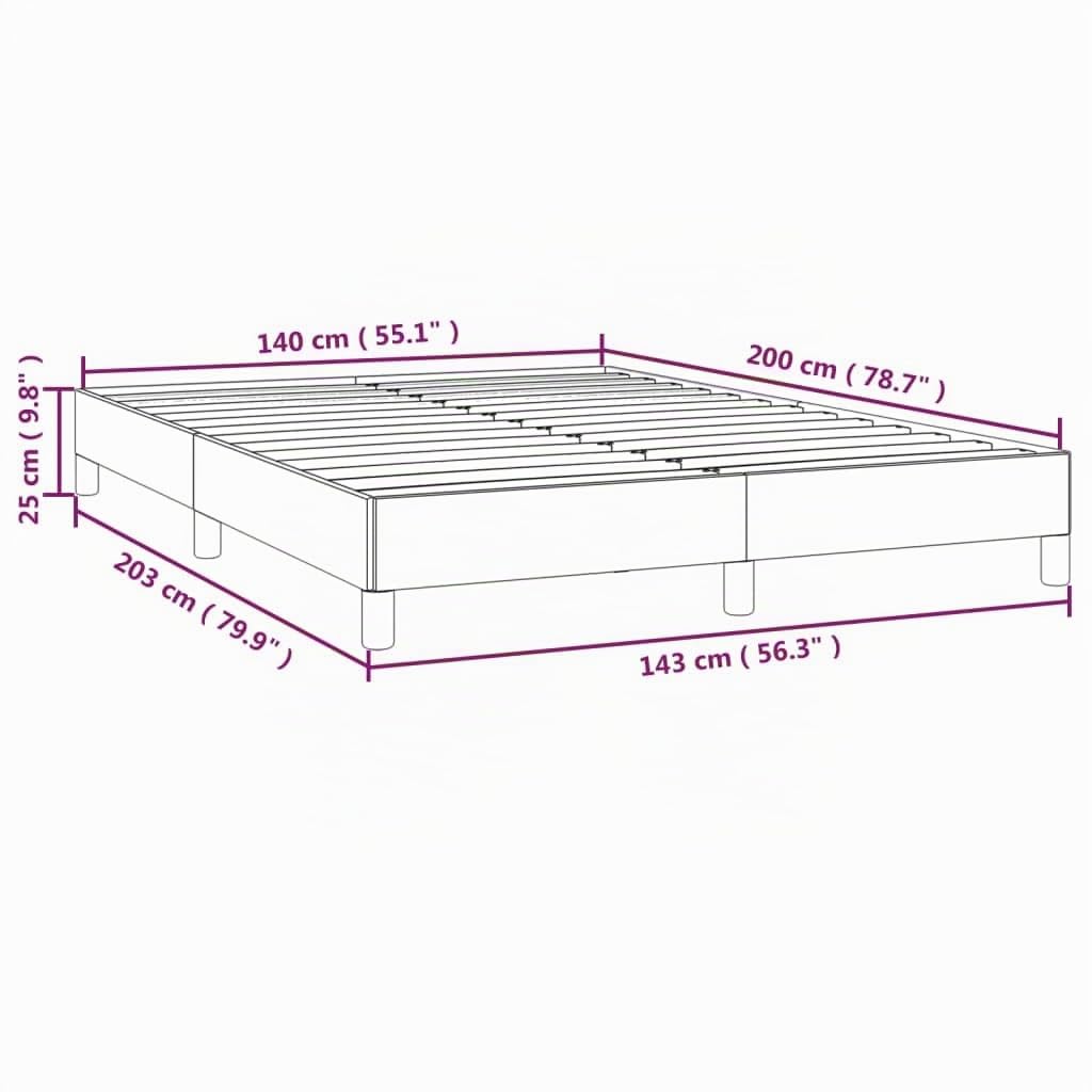 vidaXL Polsterbett, Bett Bettgestell mit Lattenrost, Schlafzimmerbett Doppelbett mit Stützbeinen, Bettrahmen Schlafzimmermöbel, Schwarz 140x200cm Samt