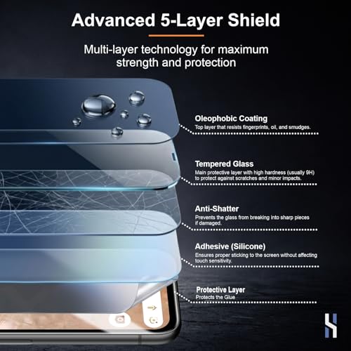 Image of Tempered Glass for Google Pixel 8A (6.1 Inch) Military Grade 9H Screen Guard, Anti-Scratch, Shatterproof, Edge-to-Edge Full Coverage - Black Border