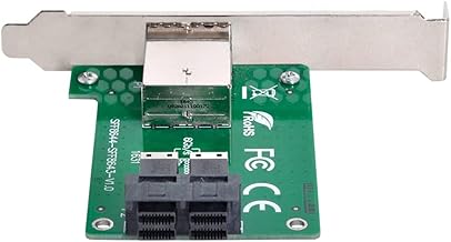 NFHK Dual Ports Mini SAS HD SFF-8644 a Interno SAS HD SFF-8643 PCBA Femmina Adattatore con staffa a basso profilo