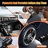 Tire Inflator Portable Air Compressor-Air Pump 150PSI Cordless Electric for Car, Motorcycle, Bike, Ball, with Tire Gauge Pressure, Dual-Use Type (Orange) #4