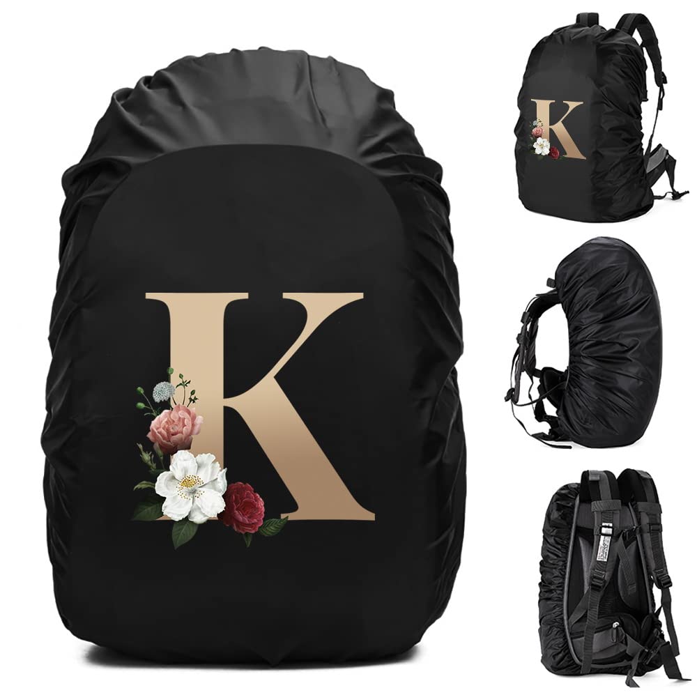 Waterproof Backpack Rain Cover, Rucksack Cover Waterproof Snowproof Backpack Rain Cover for for Hiking, Camping, Traveling, Outdoor Activities (gold K, 35L)